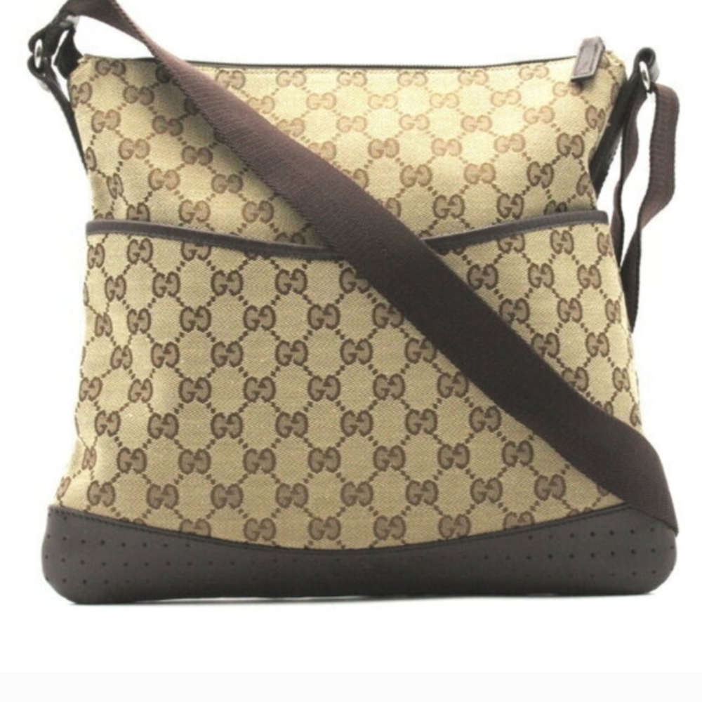 Gucci Brown Monogram Crossbody Bag